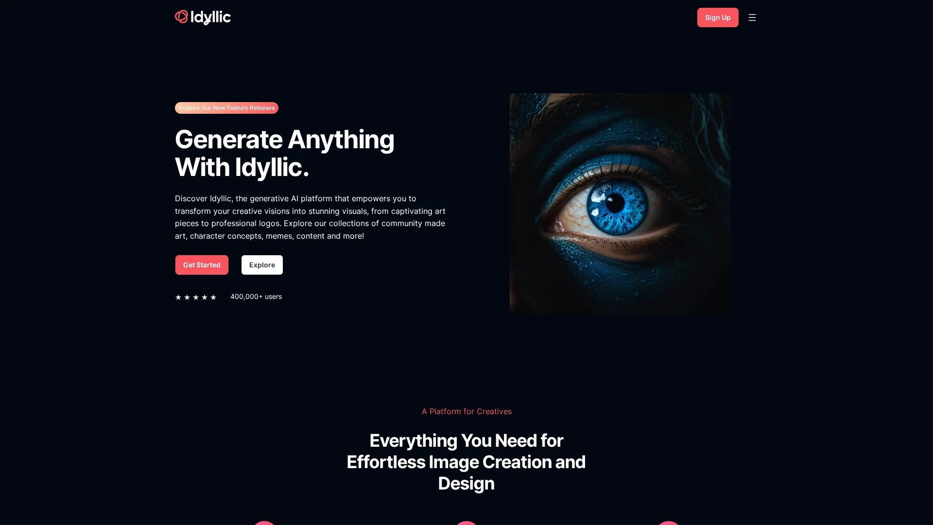 idyllic homepage