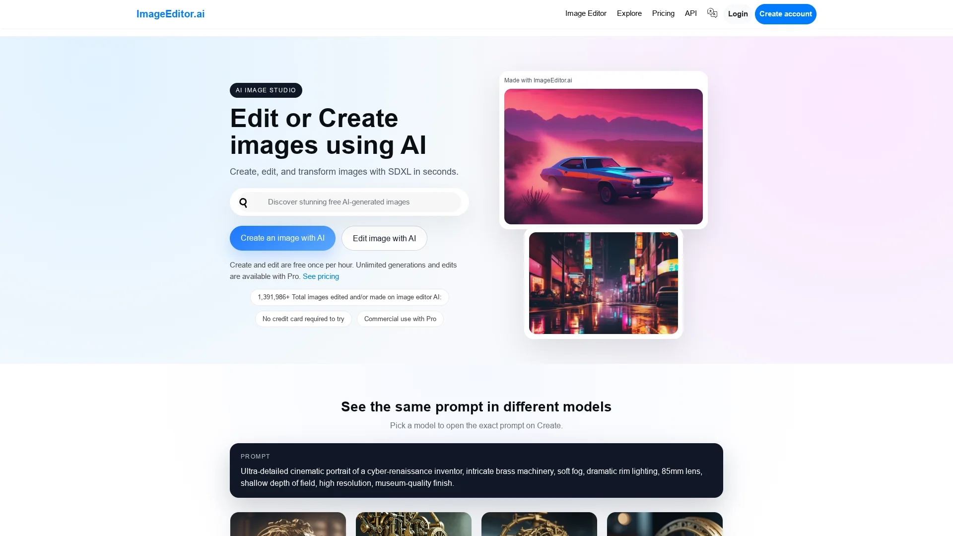 image-editor-ai homepage