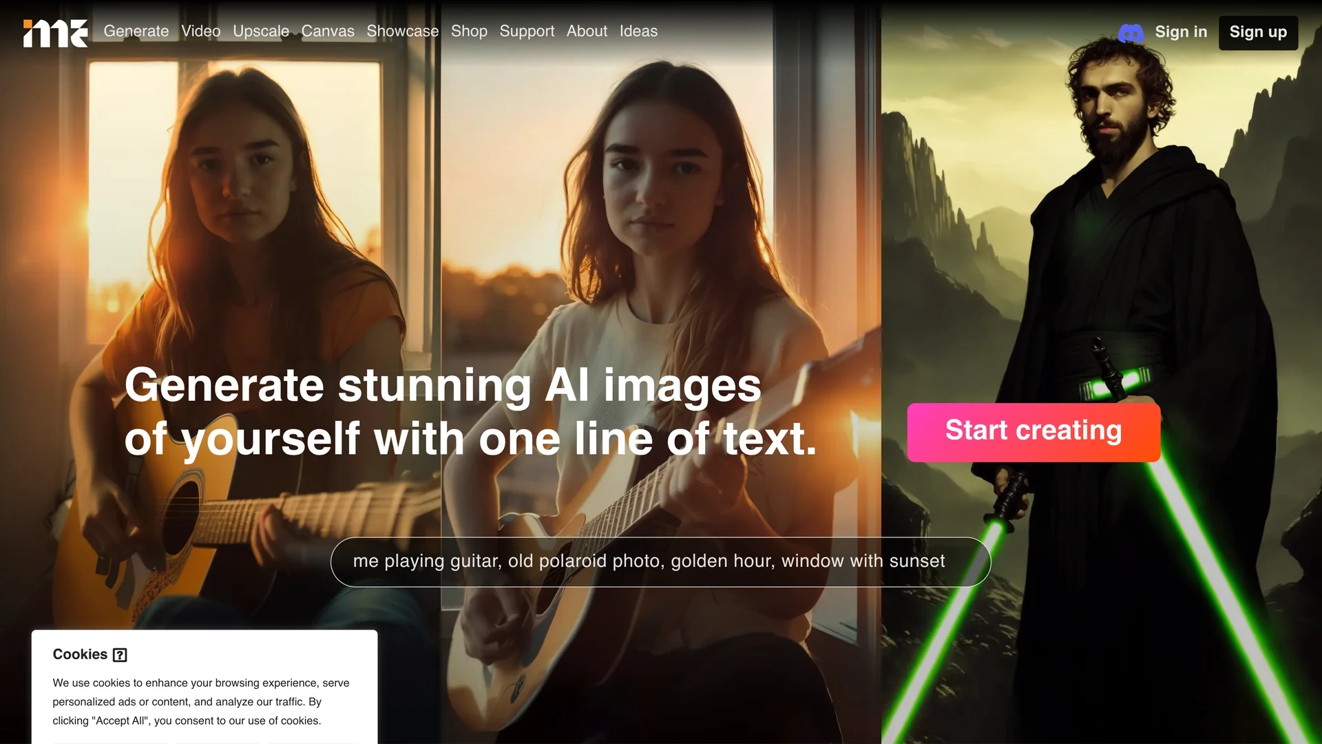 imagine-me homepage