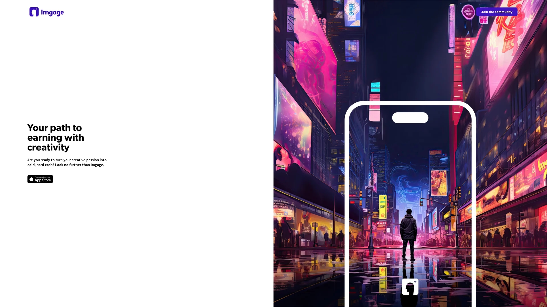 imgage-ai-social-site homepage