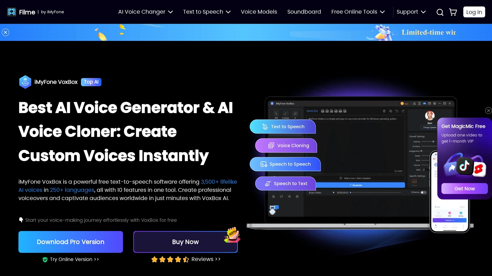 imyfone-voxbox homepage