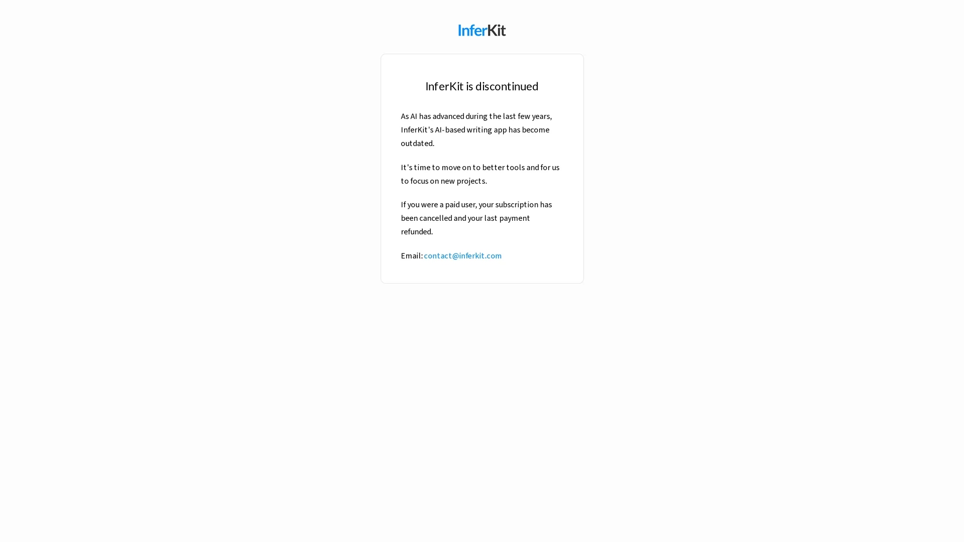 inferkit homepage
