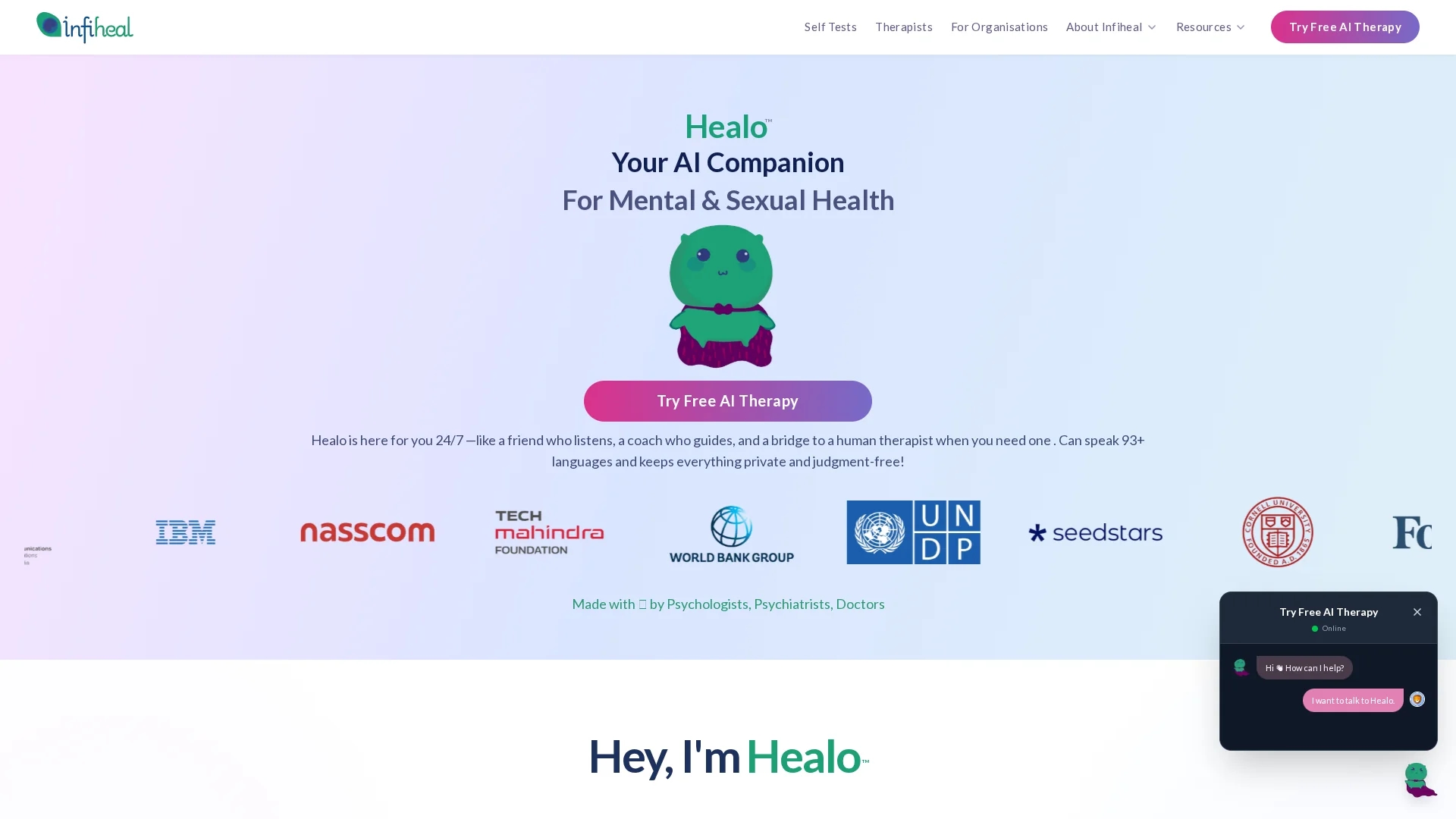 infiheal homepage
