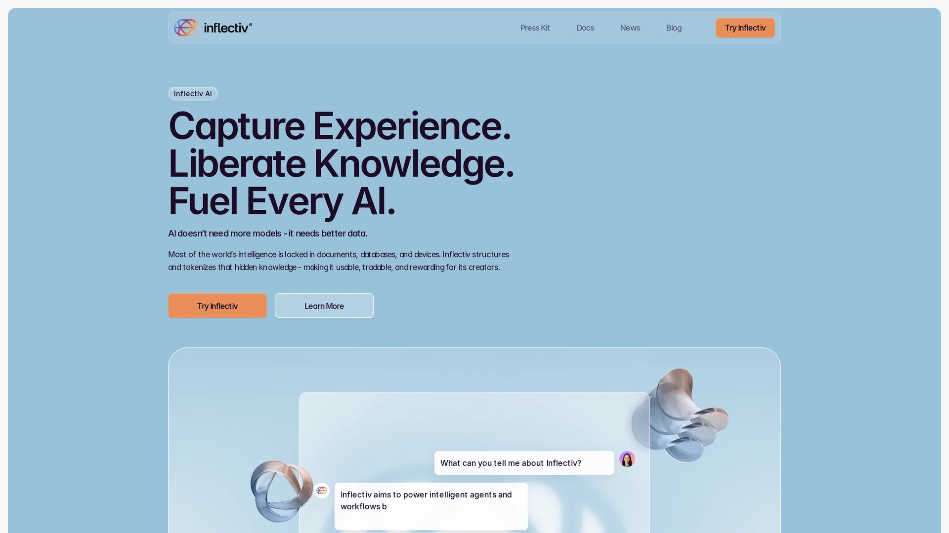 inflectiv-ai homepage