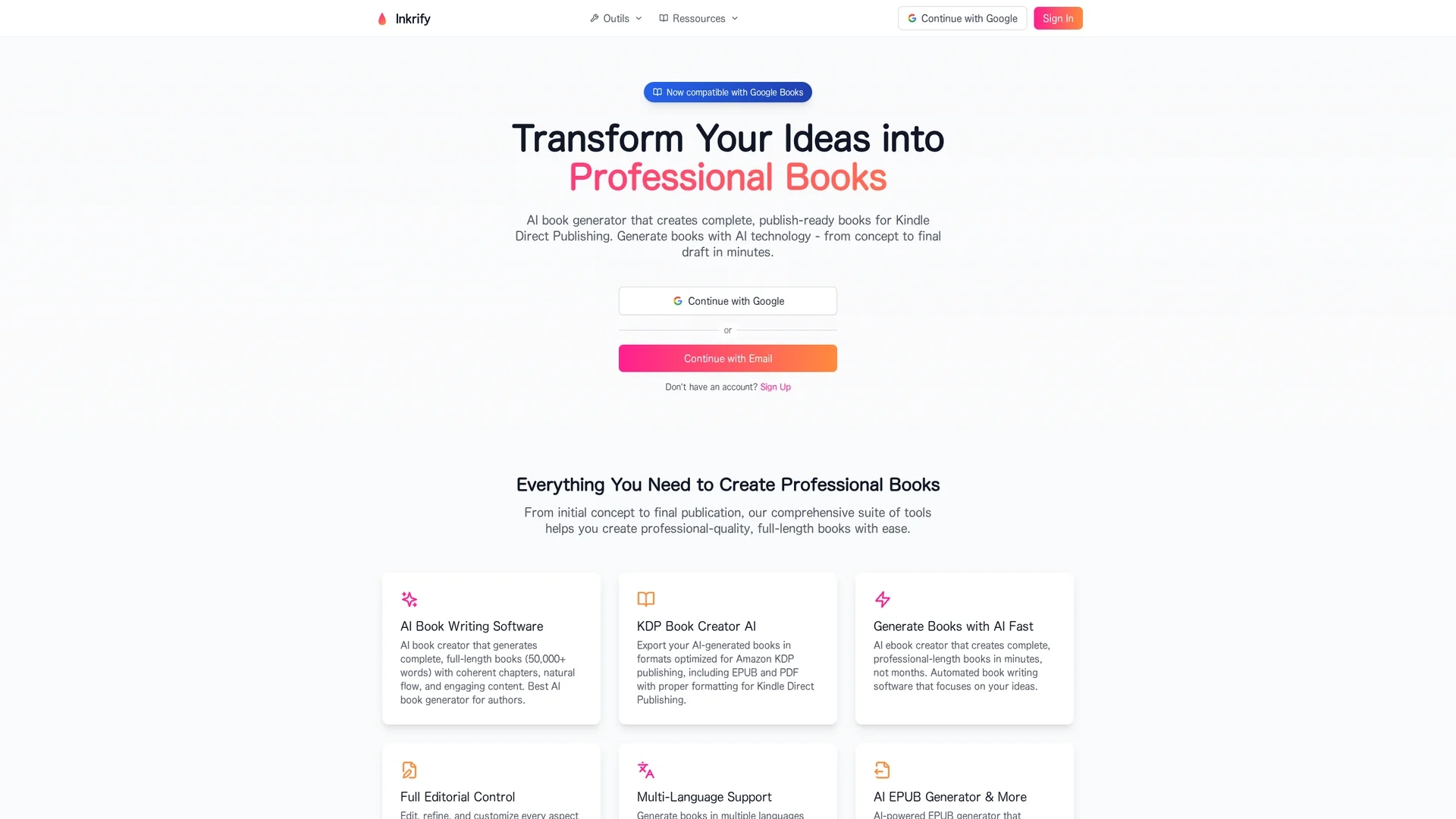 inkrify homepage