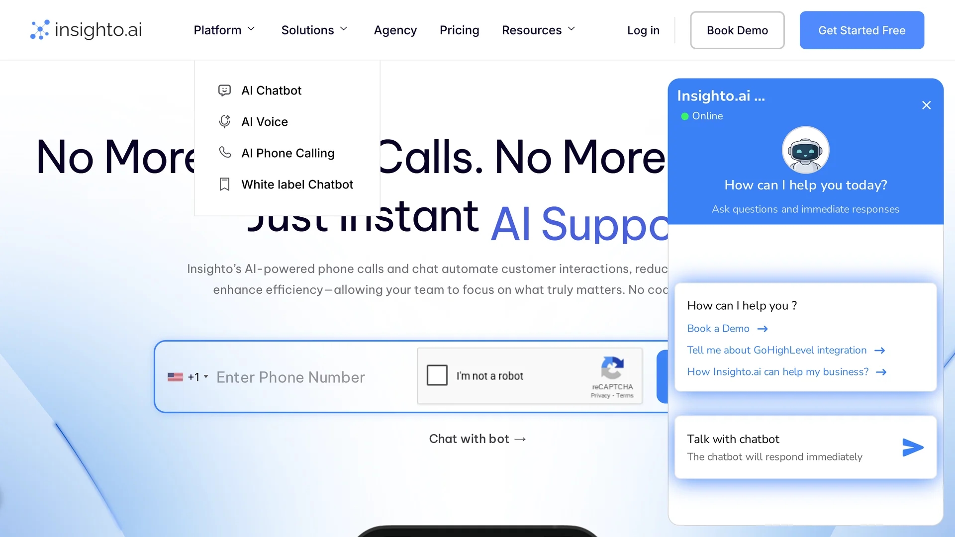 insighto-ai homepage