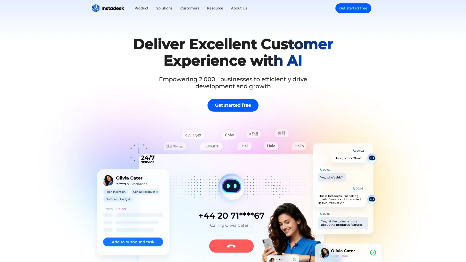 instadesk homepage