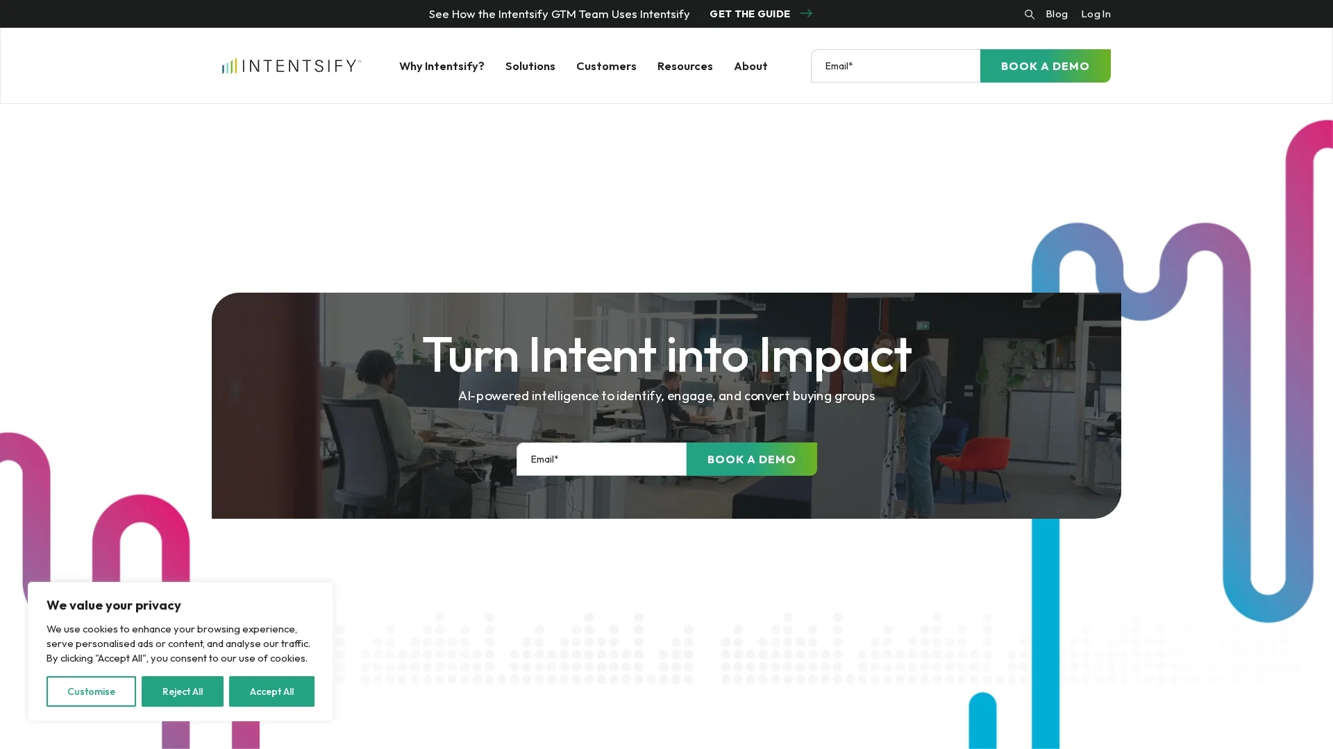 intentsify homepage