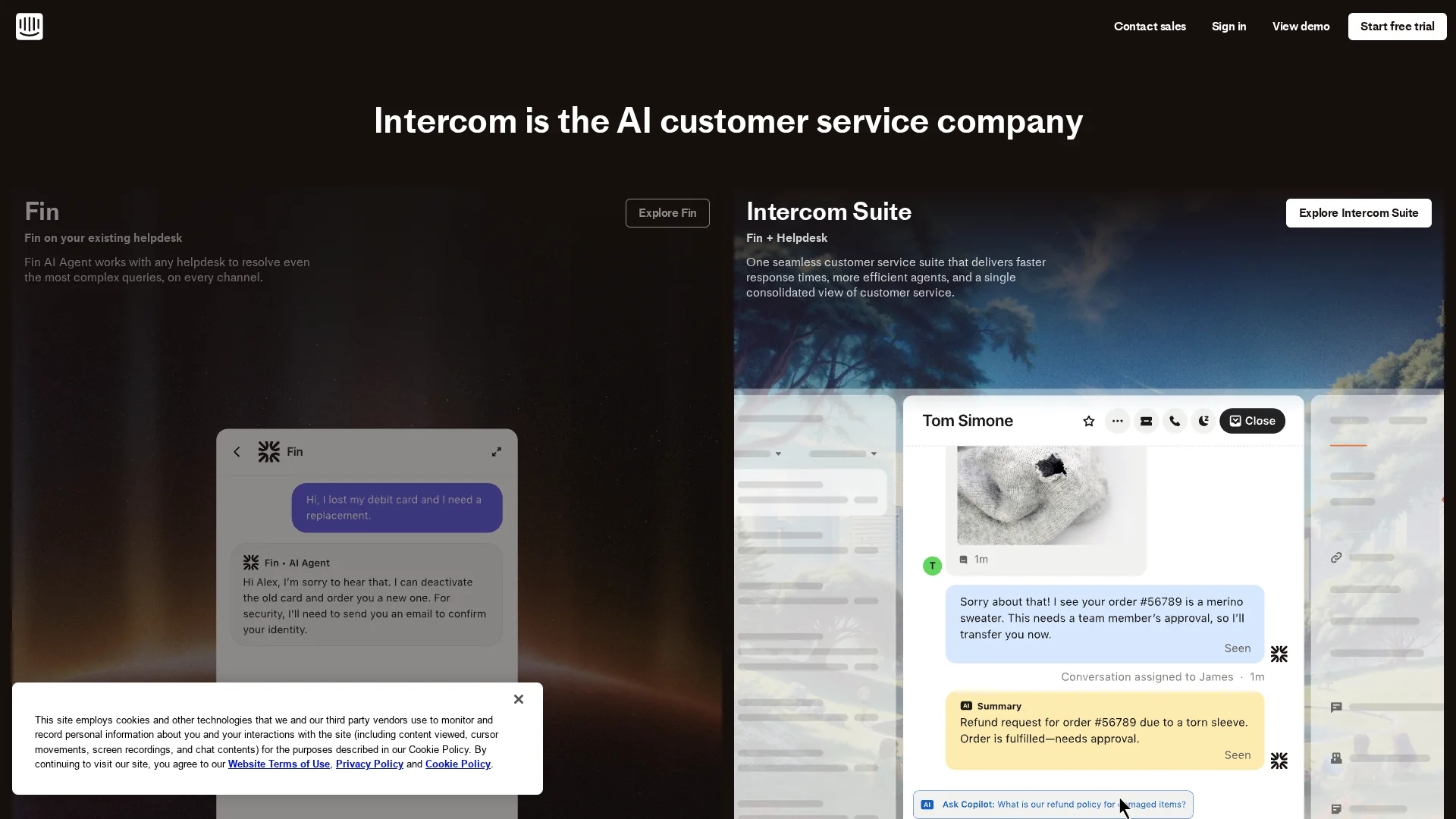 intercom-com homepage