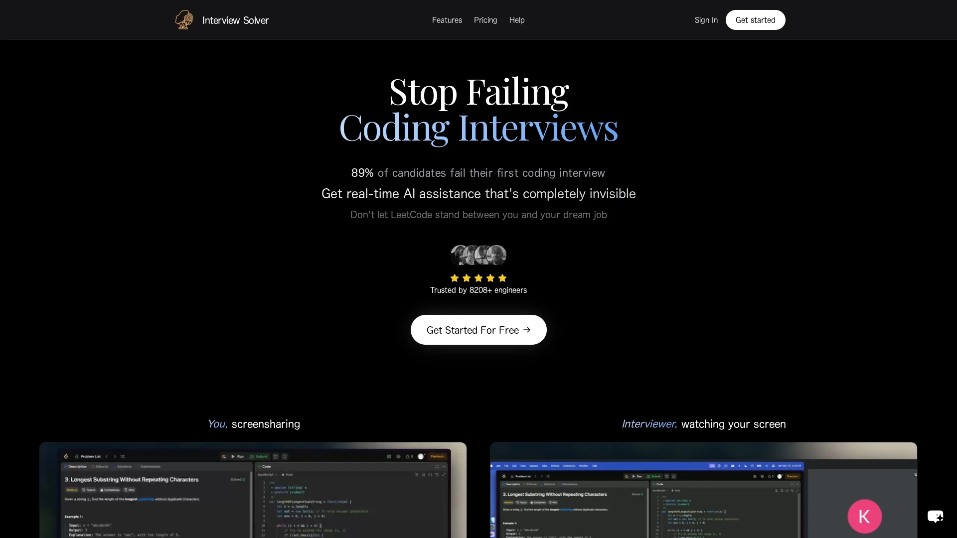 interview-solver homepage