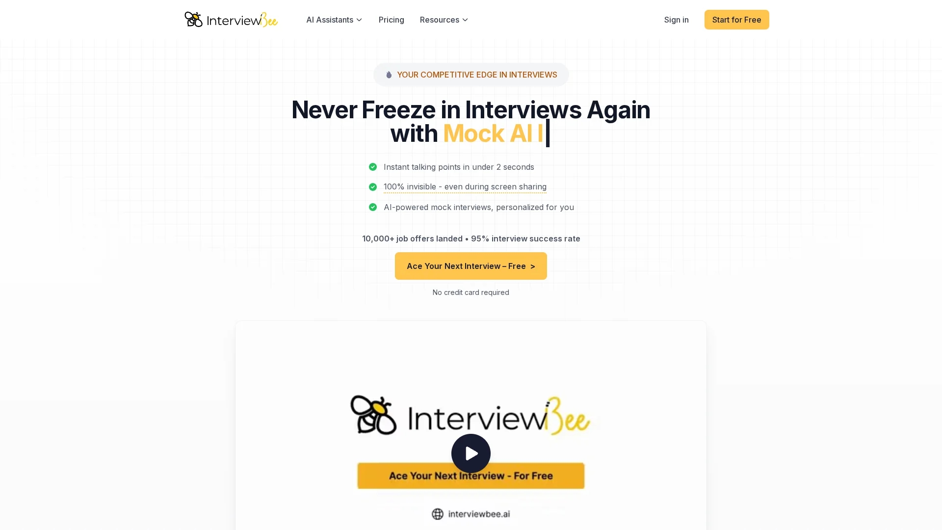 interviewbee-ai homepage