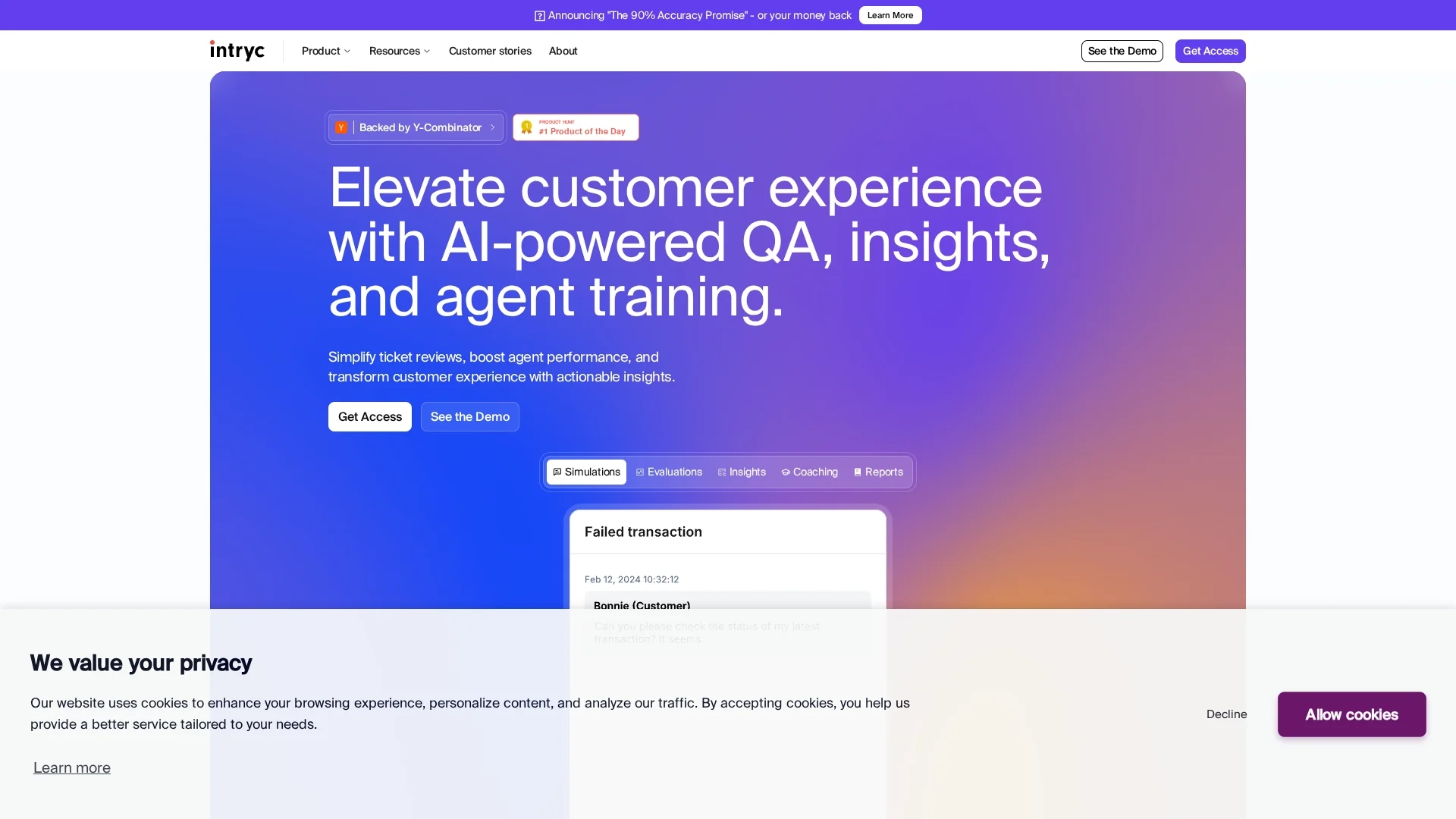 intryc homepage