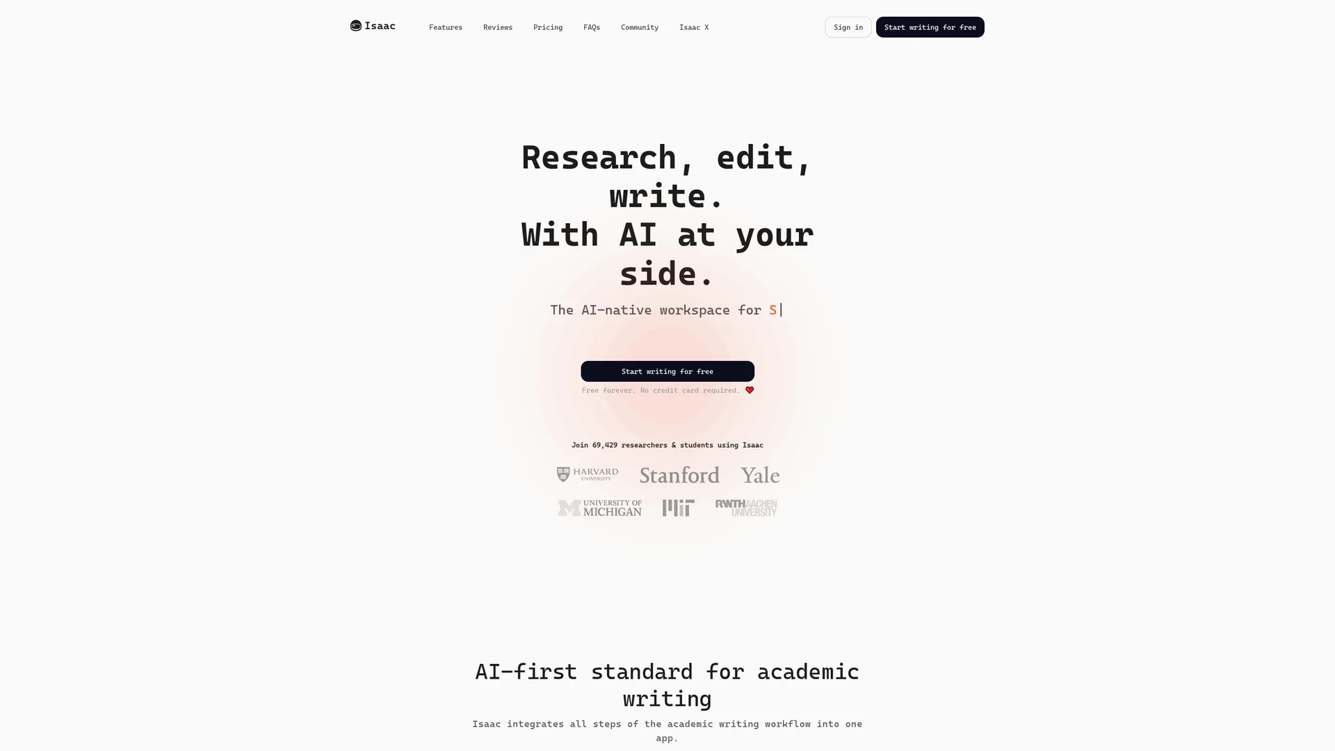 isaac homepage