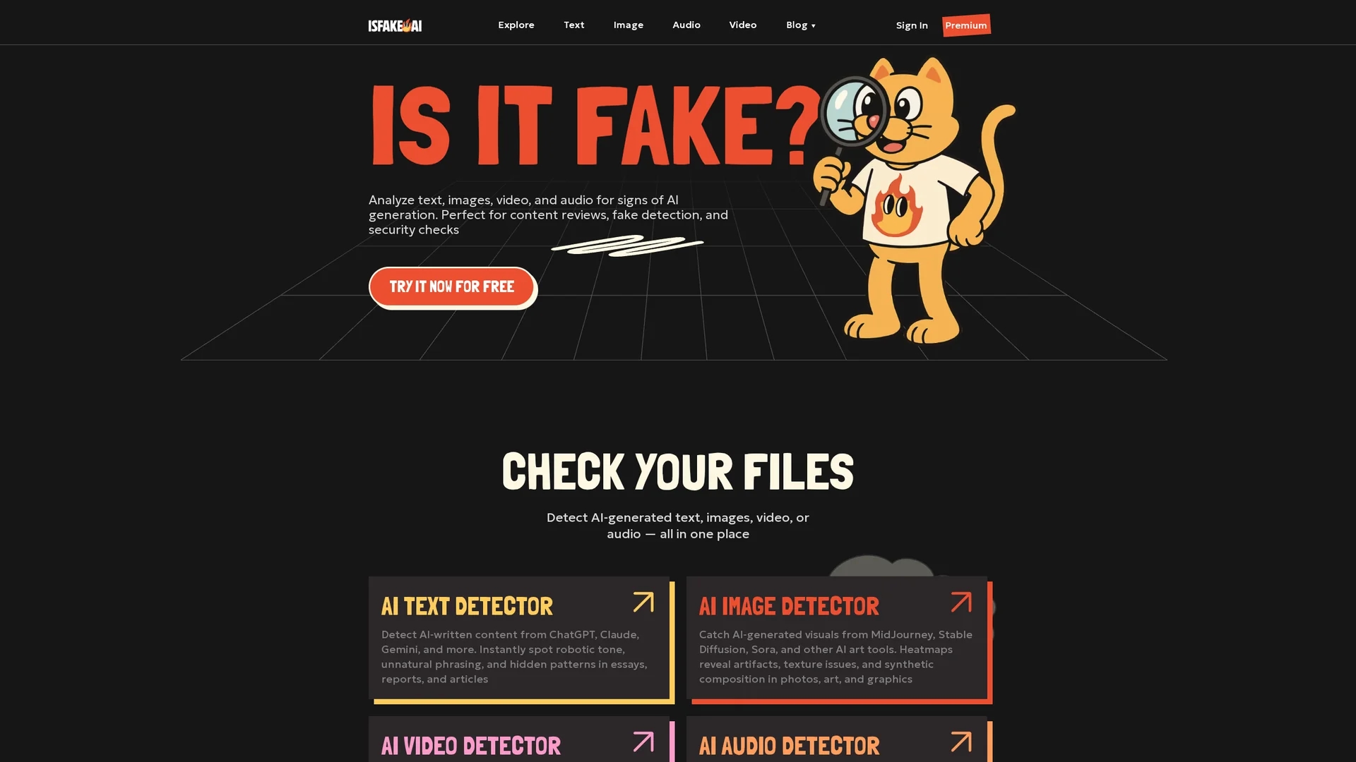 isfake-ai homepage