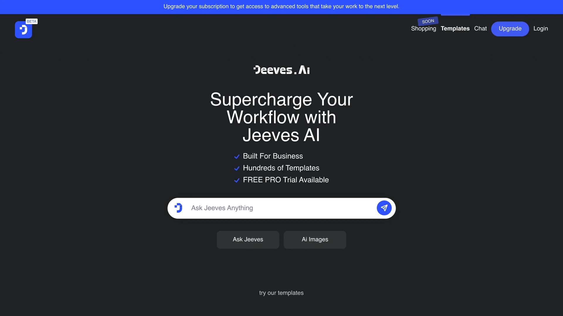 jeeves-ai homepage