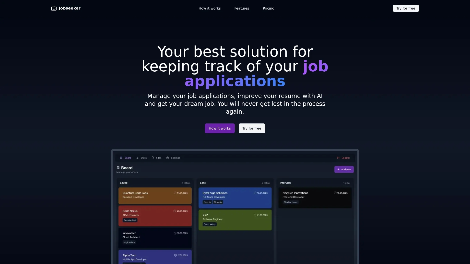 jobseeker homepage