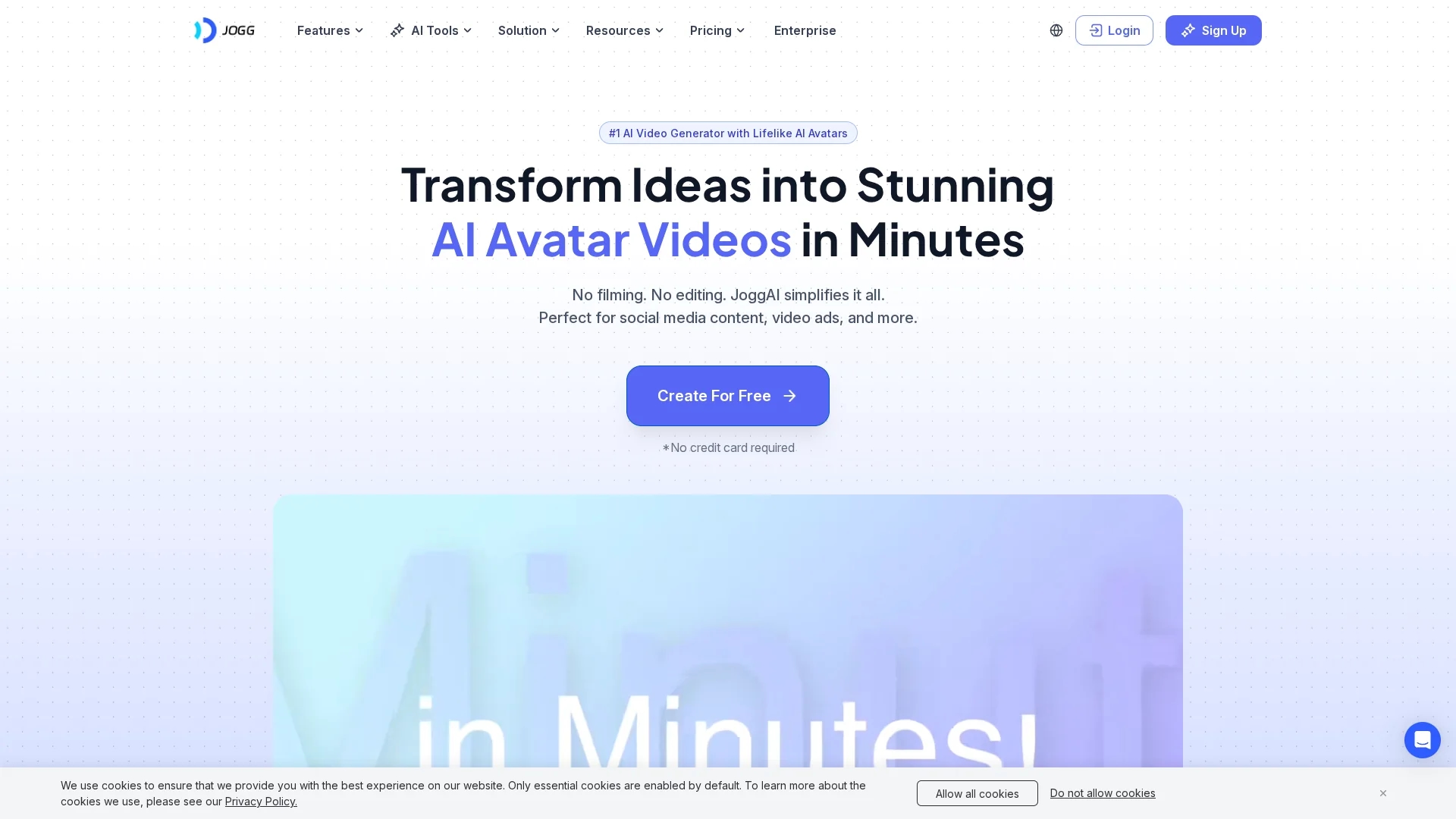 jogg-ai homepage