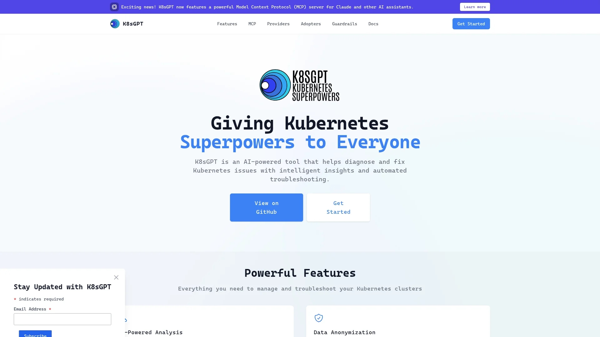 k8sgpt homepage