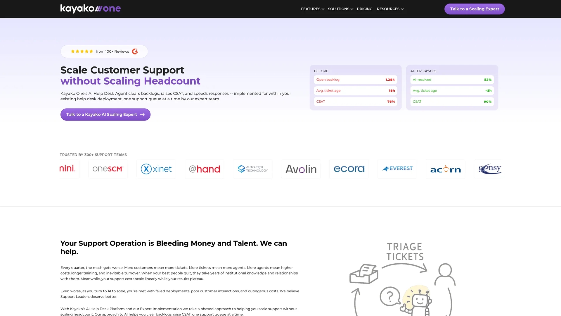 kayako homepage