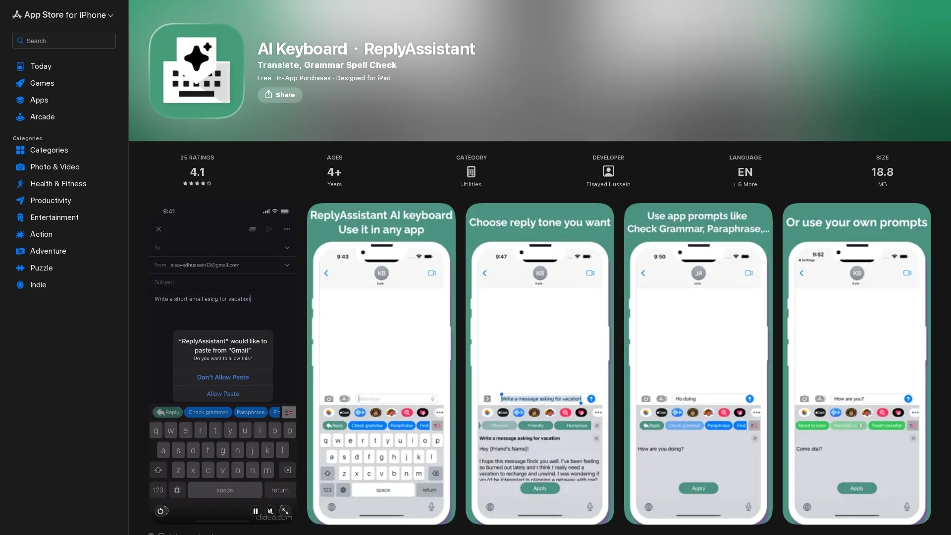 keyboard-ai-replyassistant homepage