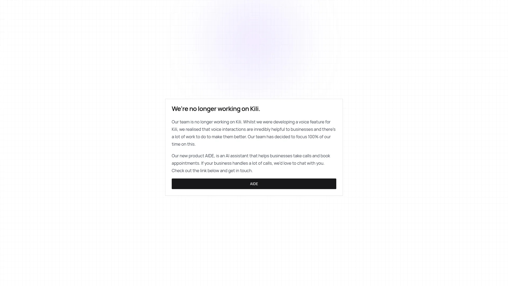 kili homepage