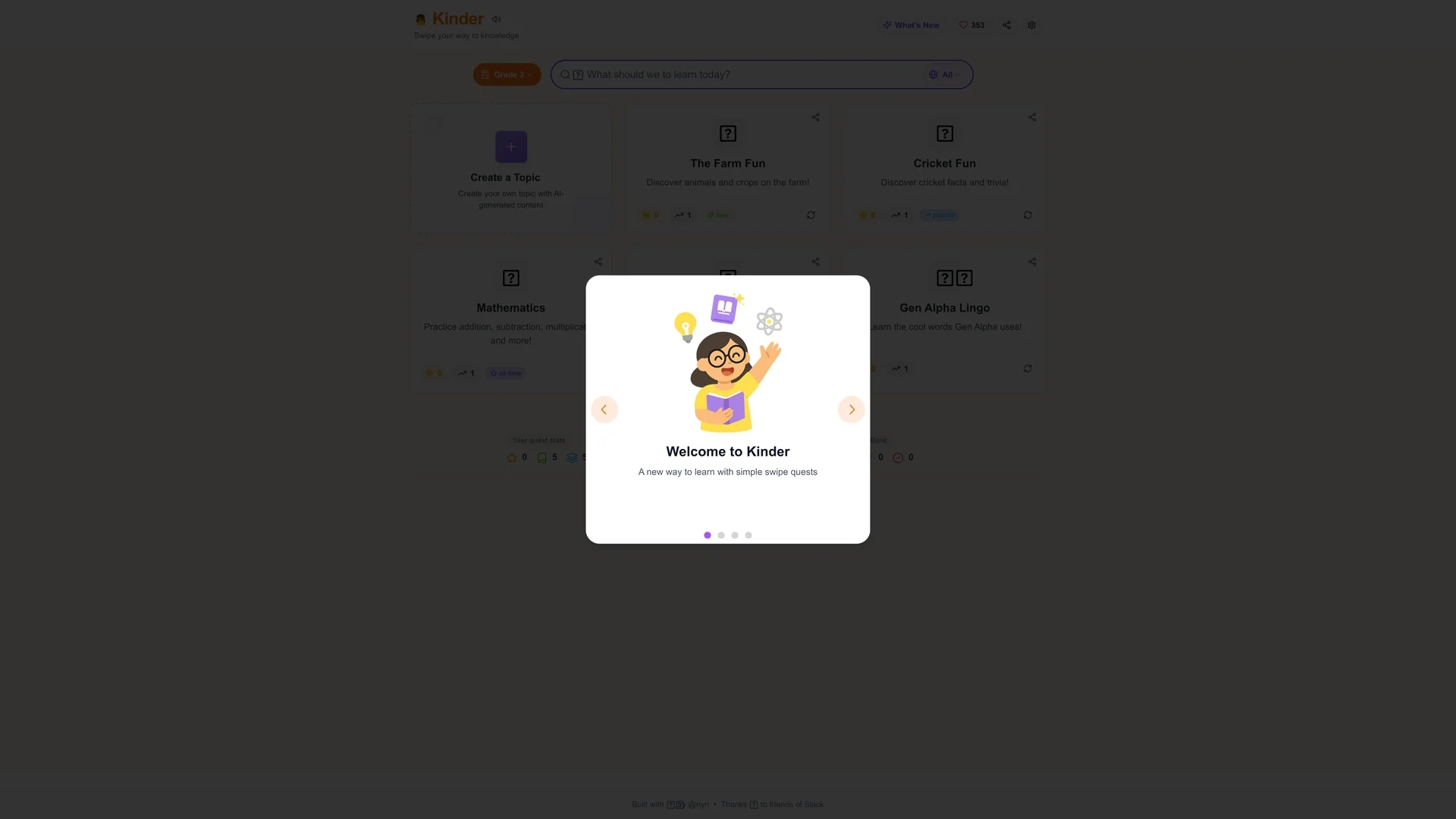 kinder-games homepage
