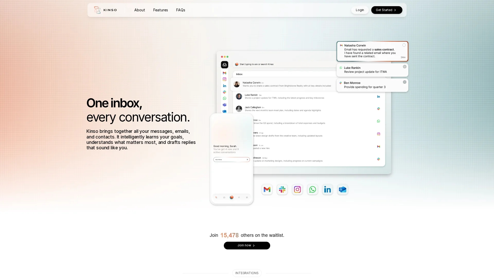 kinso-ai homepage