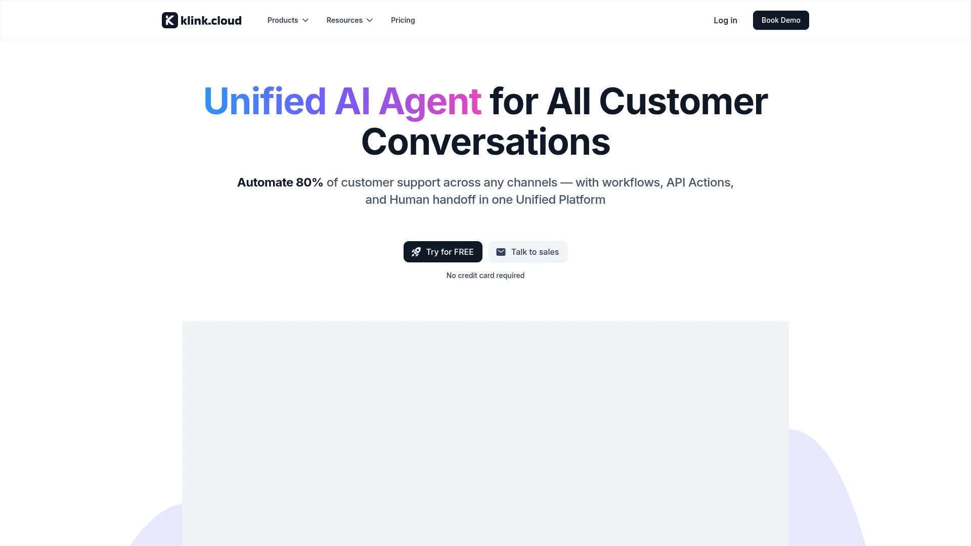 klink-cloud homepage