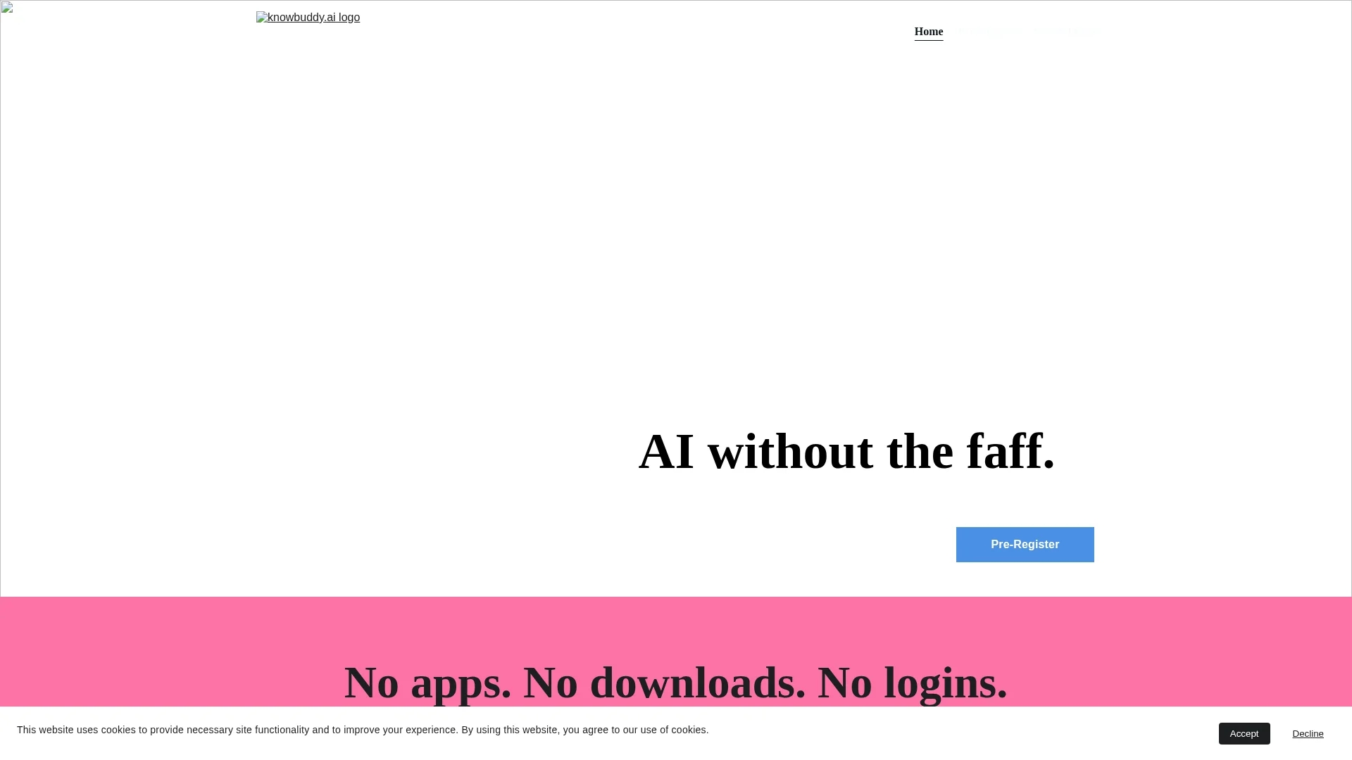 knowbuddy-ai homepage