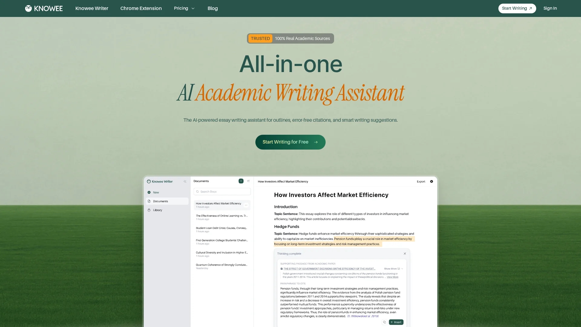 knowee homepage