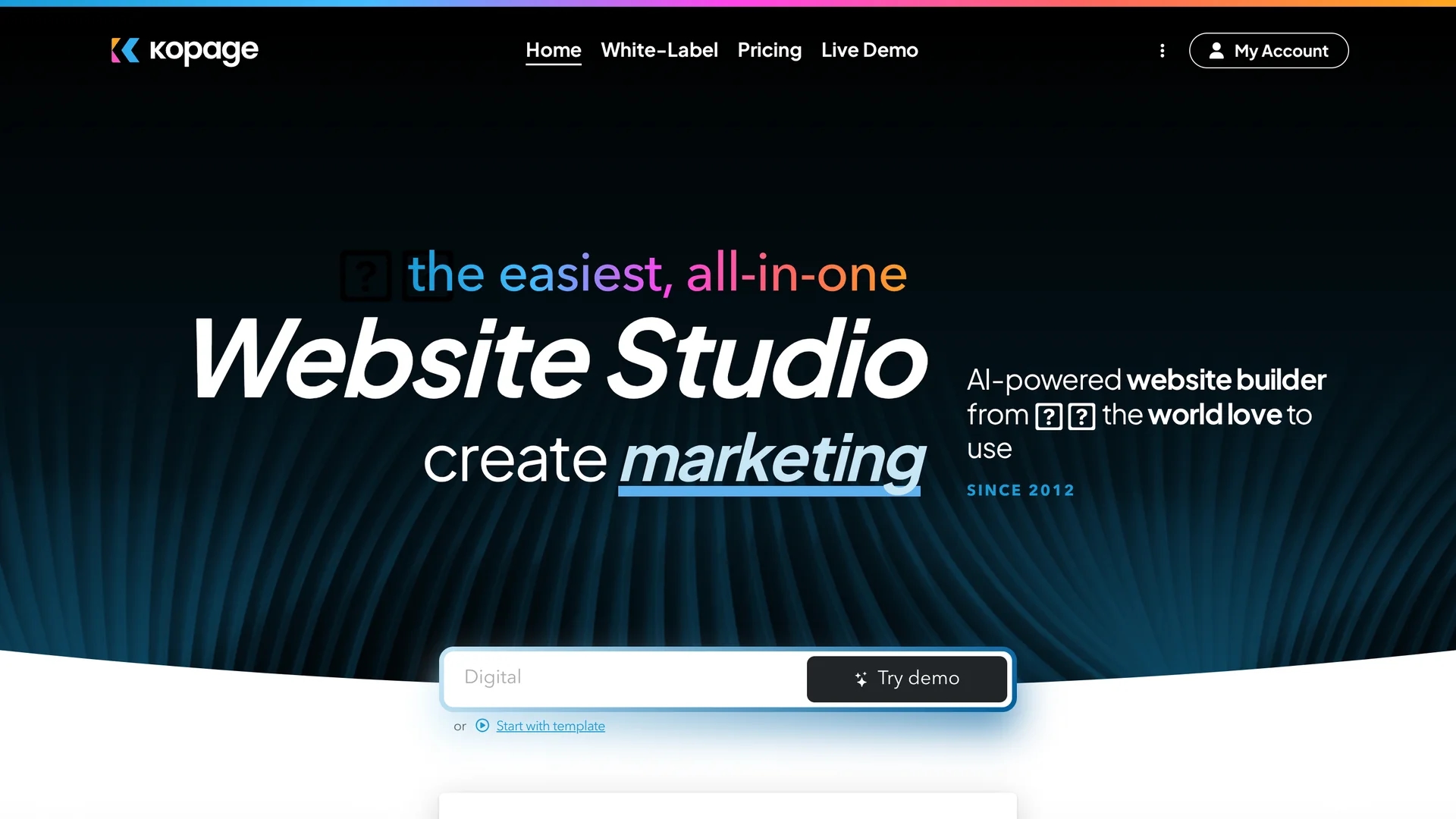 kopage homepage