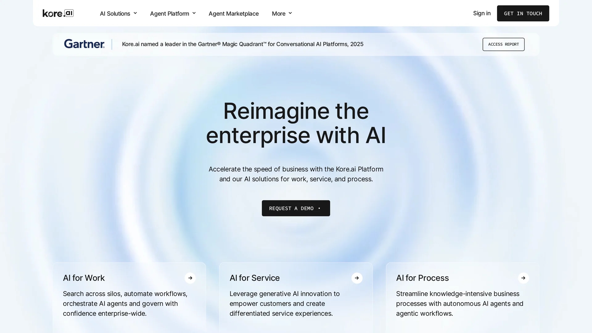 kore-ai homepage