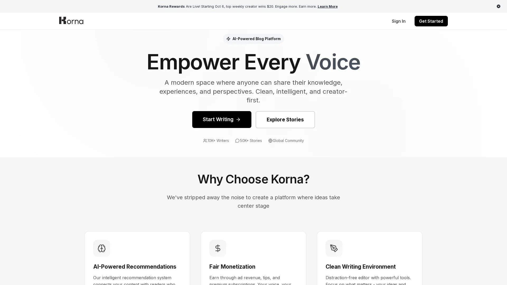 korna homepage