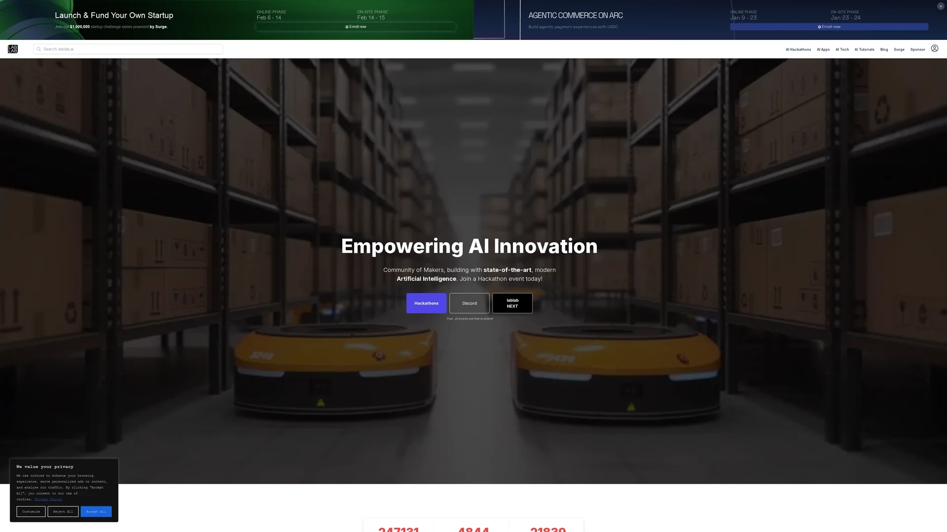 lablab-ai homepage