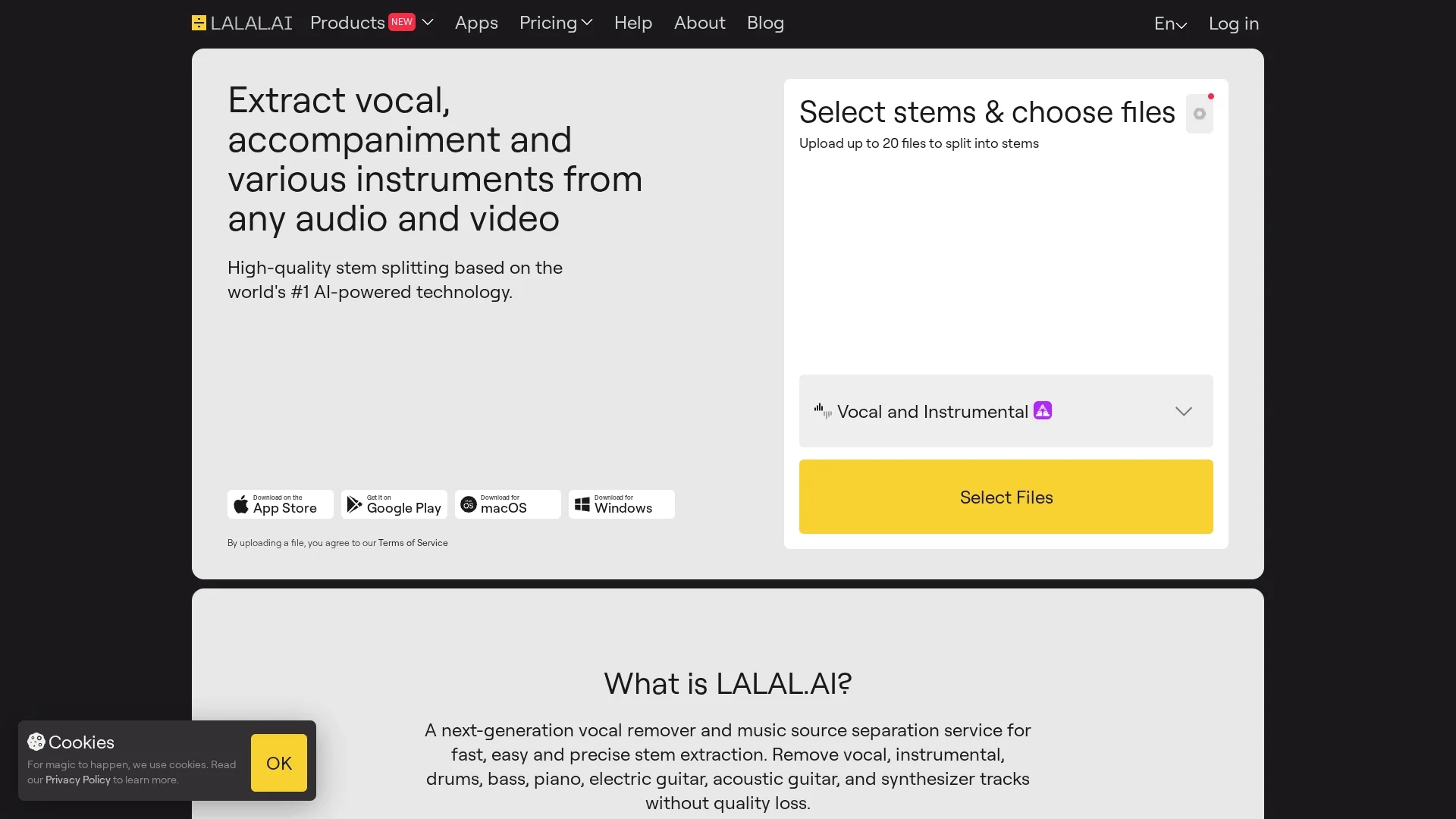 lalal-ai homepage