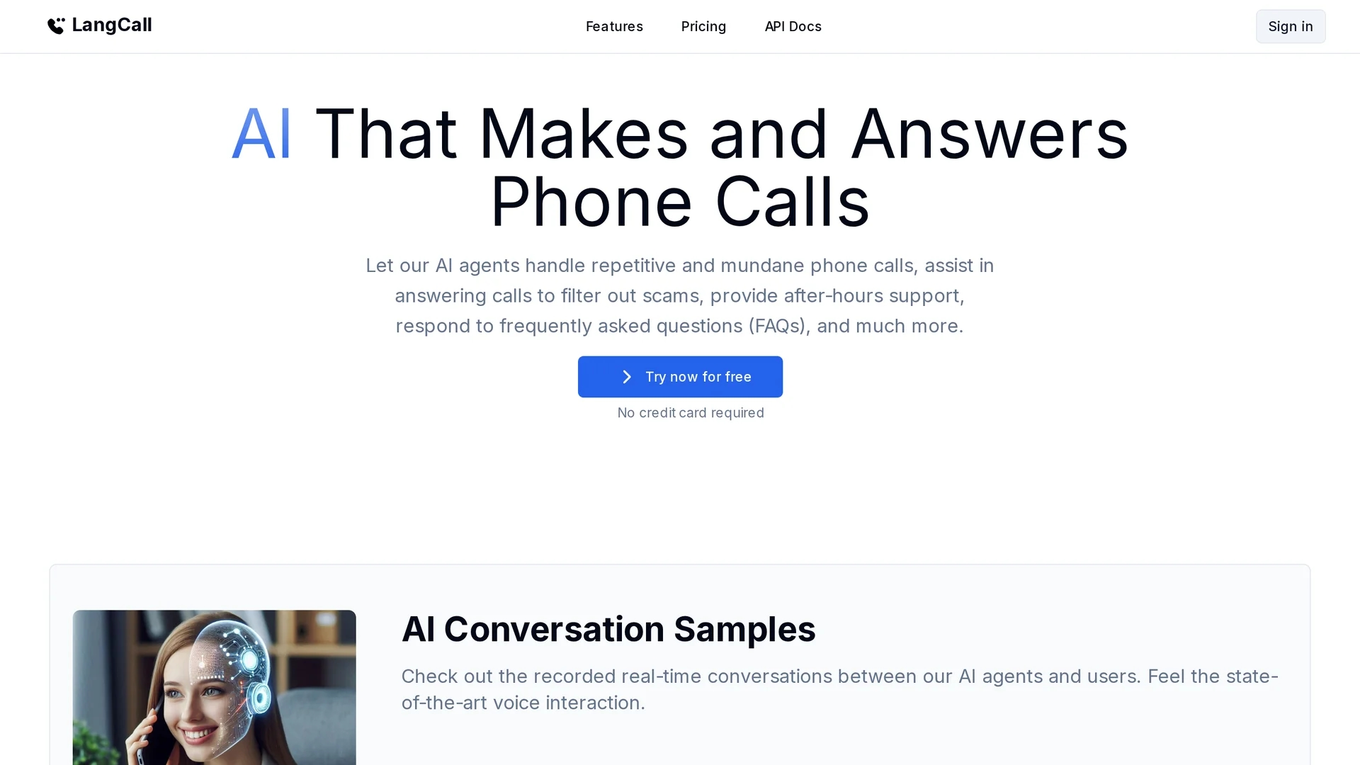 langcall homepage