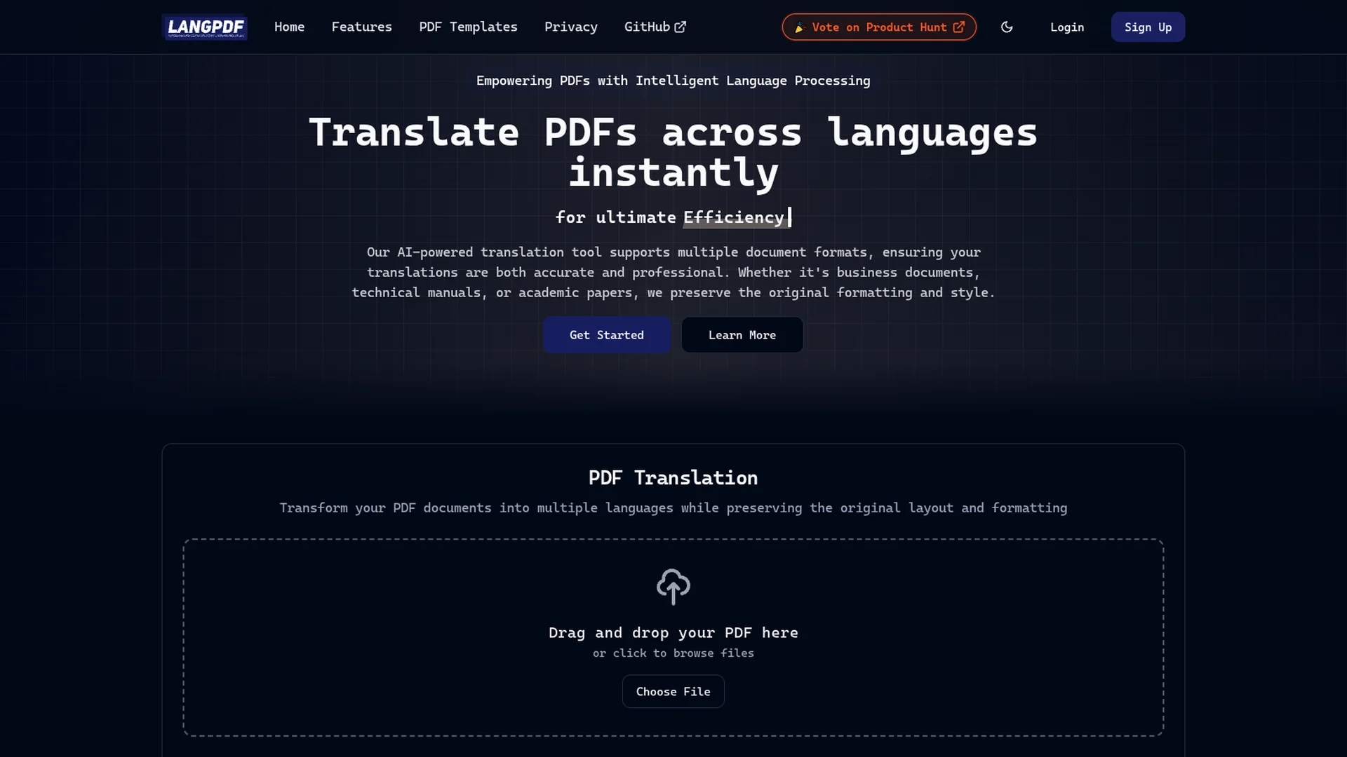 langpdf homepage