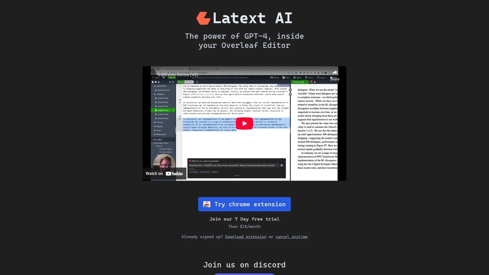 latext-ai homepage