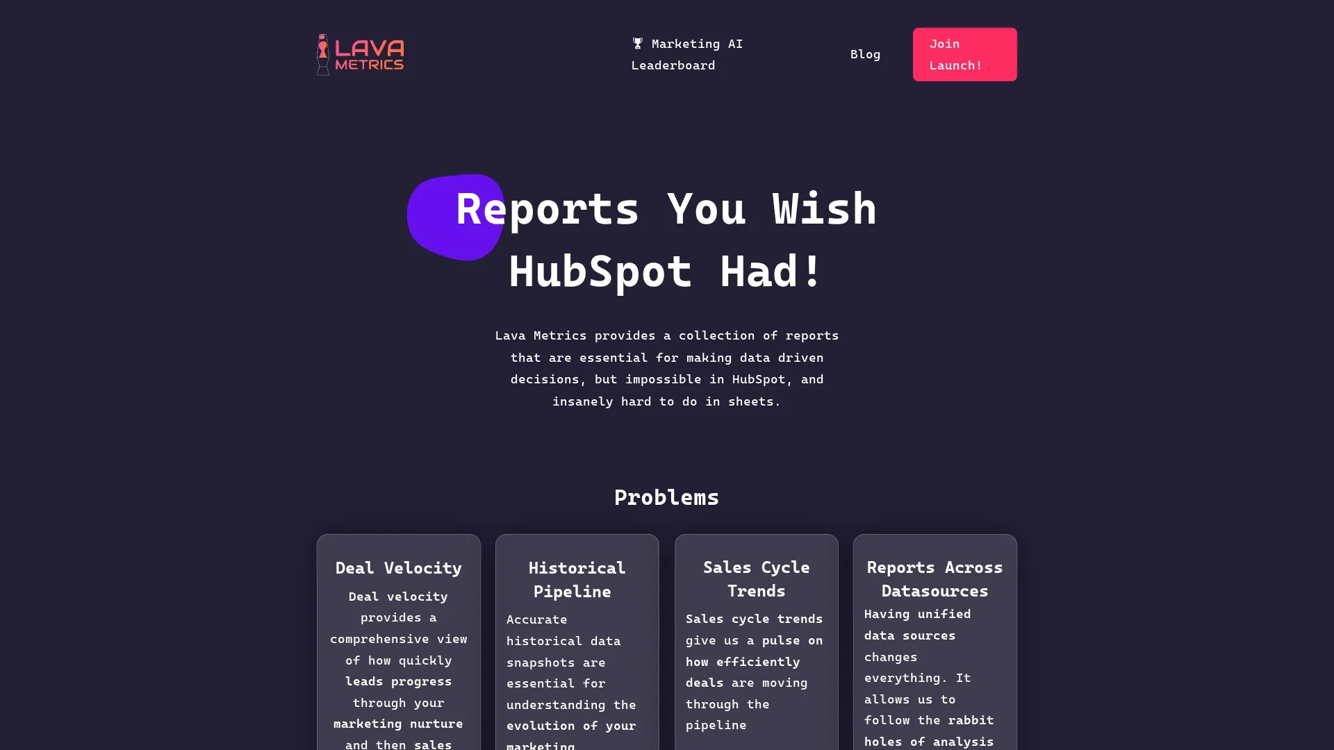 lava-metrics homepage