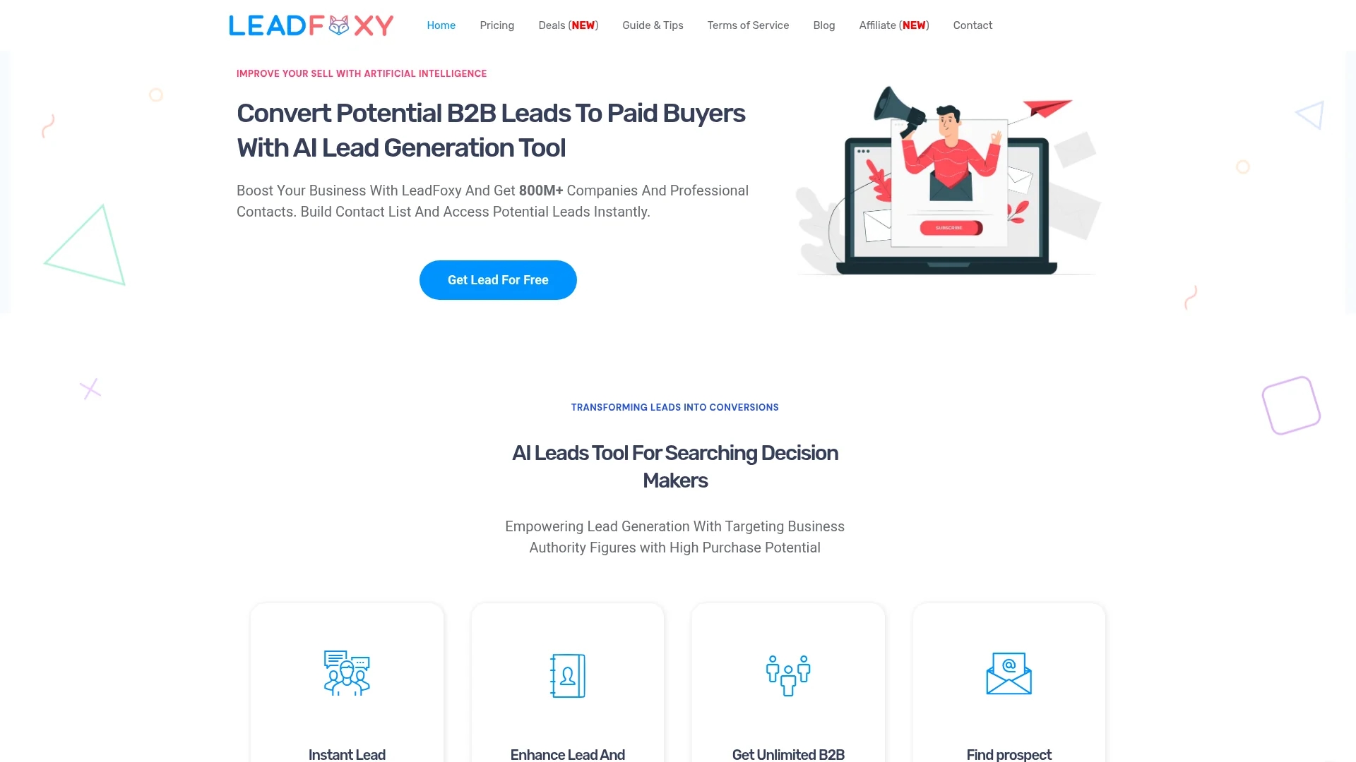 lead-foxy homepage