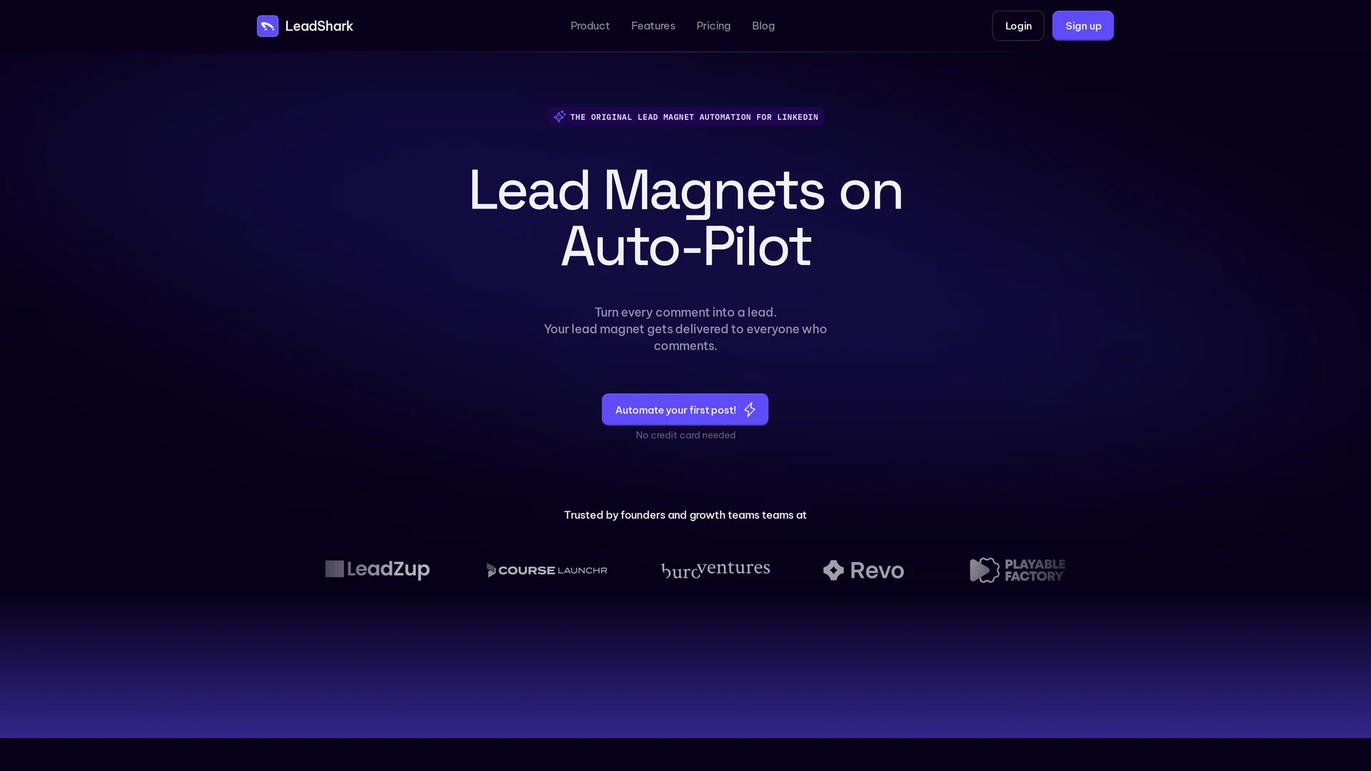 lead-shark homepage
