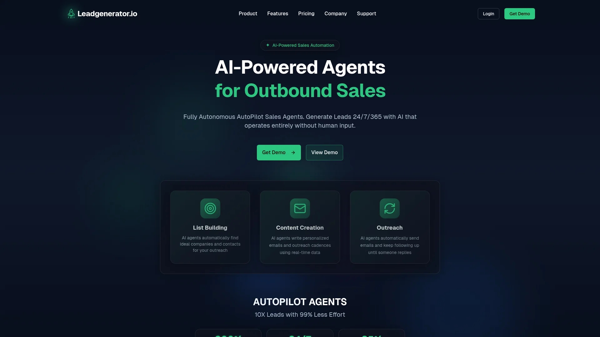leadgenerator-io homepage