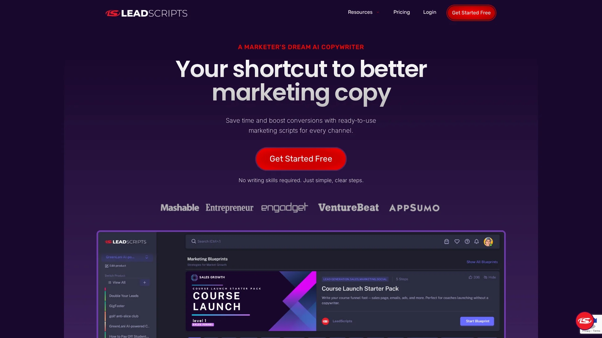 leadscripts homepage