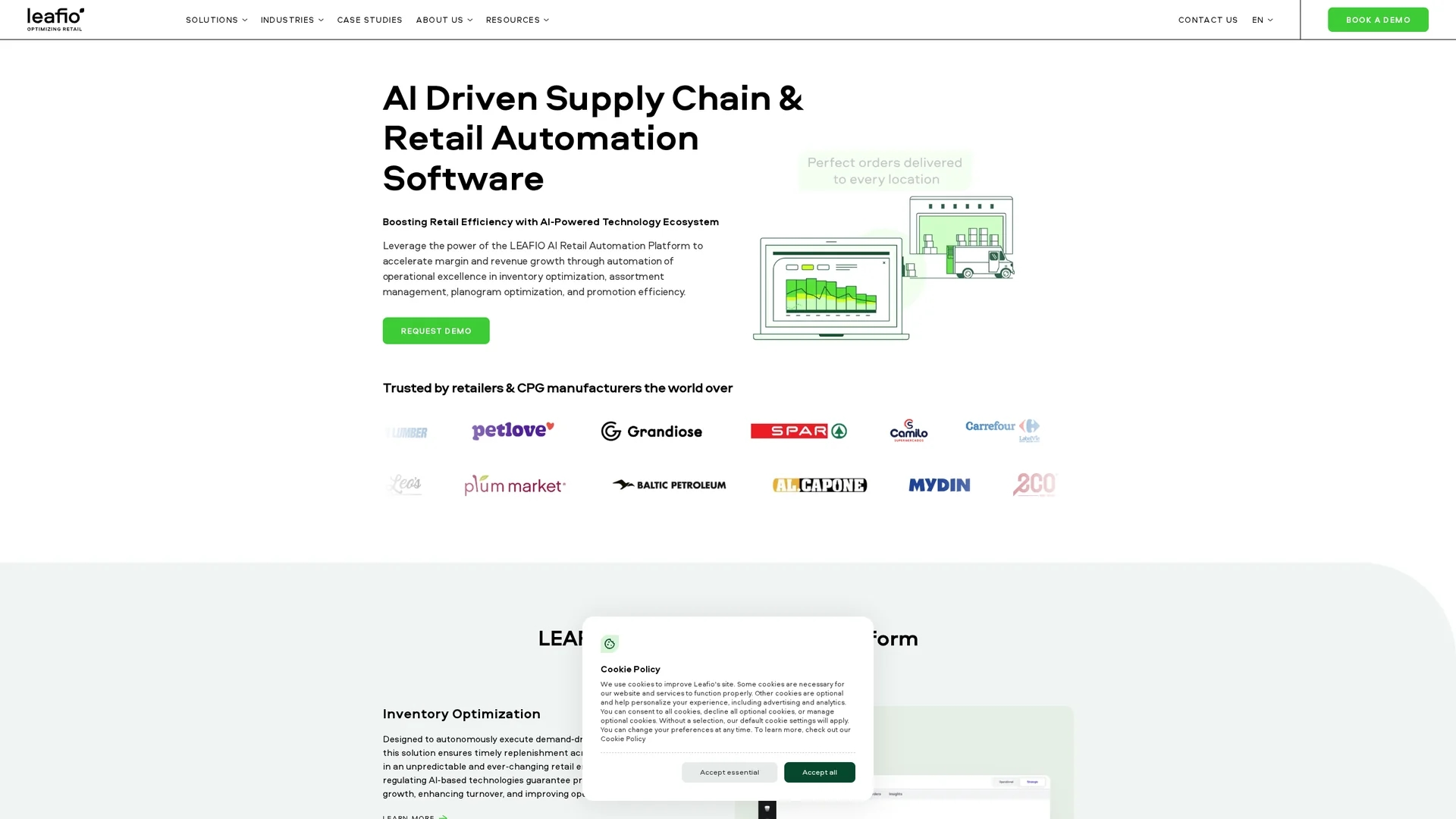 leafio-ai-retail homepage