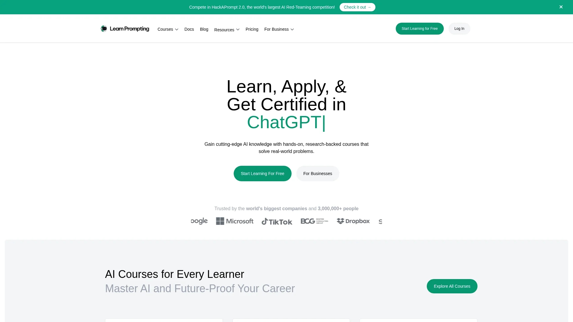 learn-prompting homepage