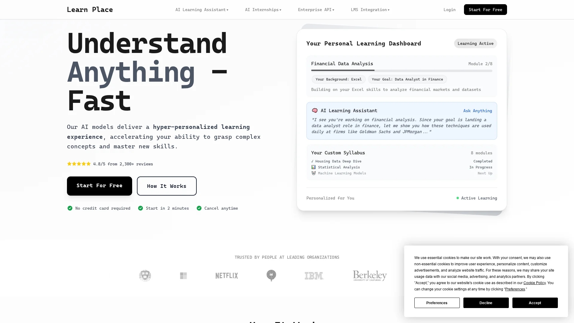 learnplace-ai homepage