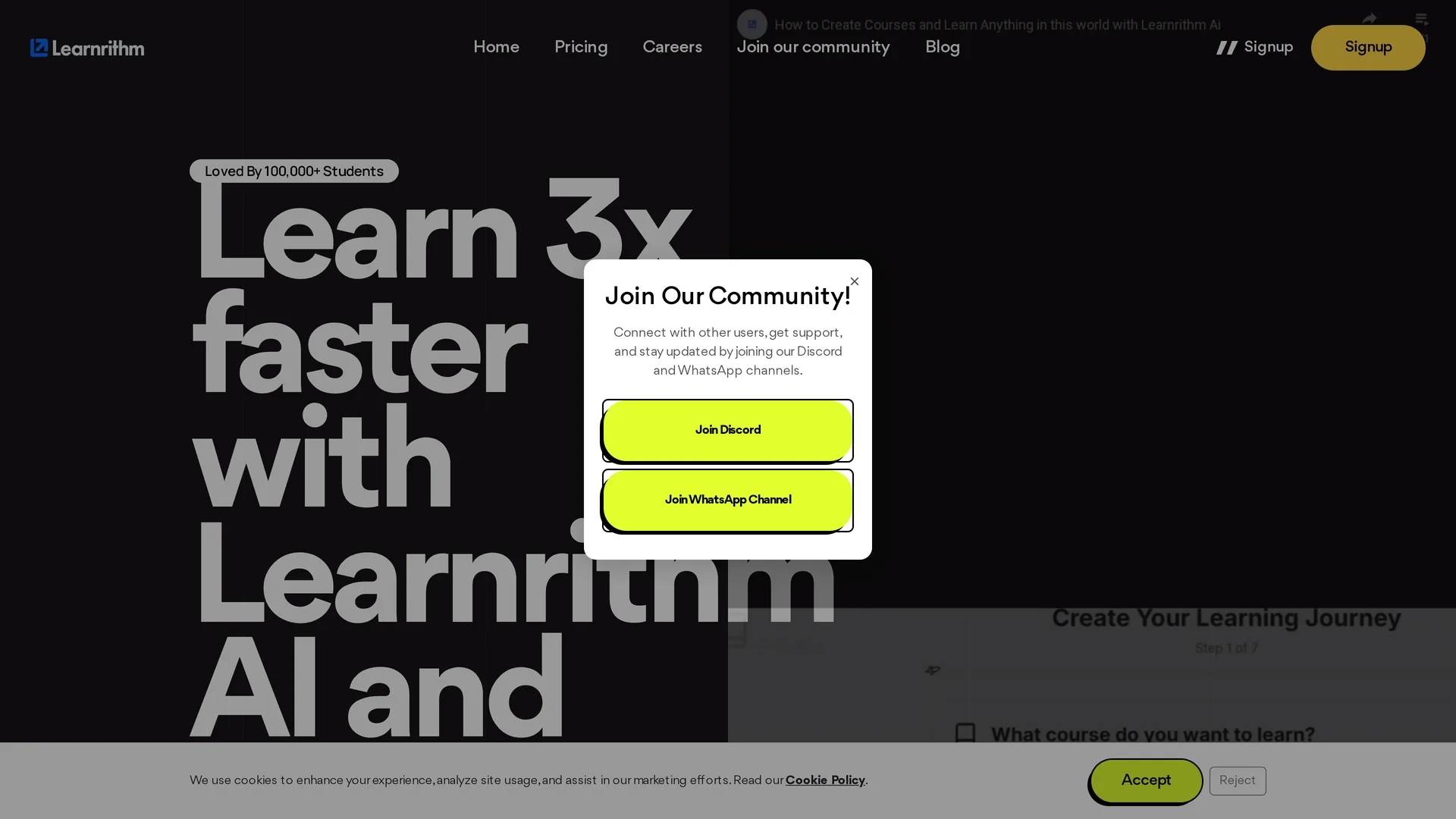 learnrithm-ai homepage