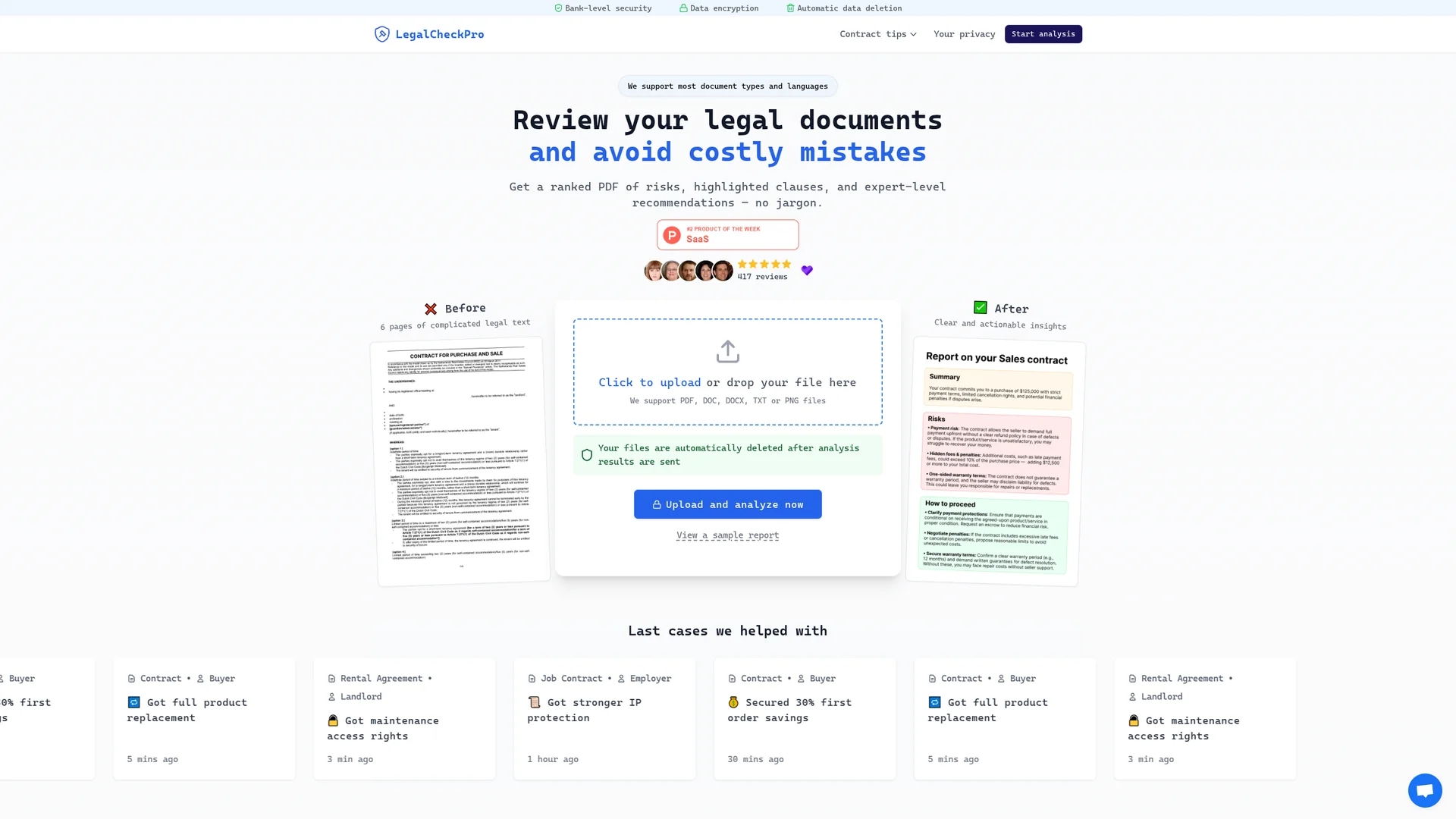 legalcheckpro homepage