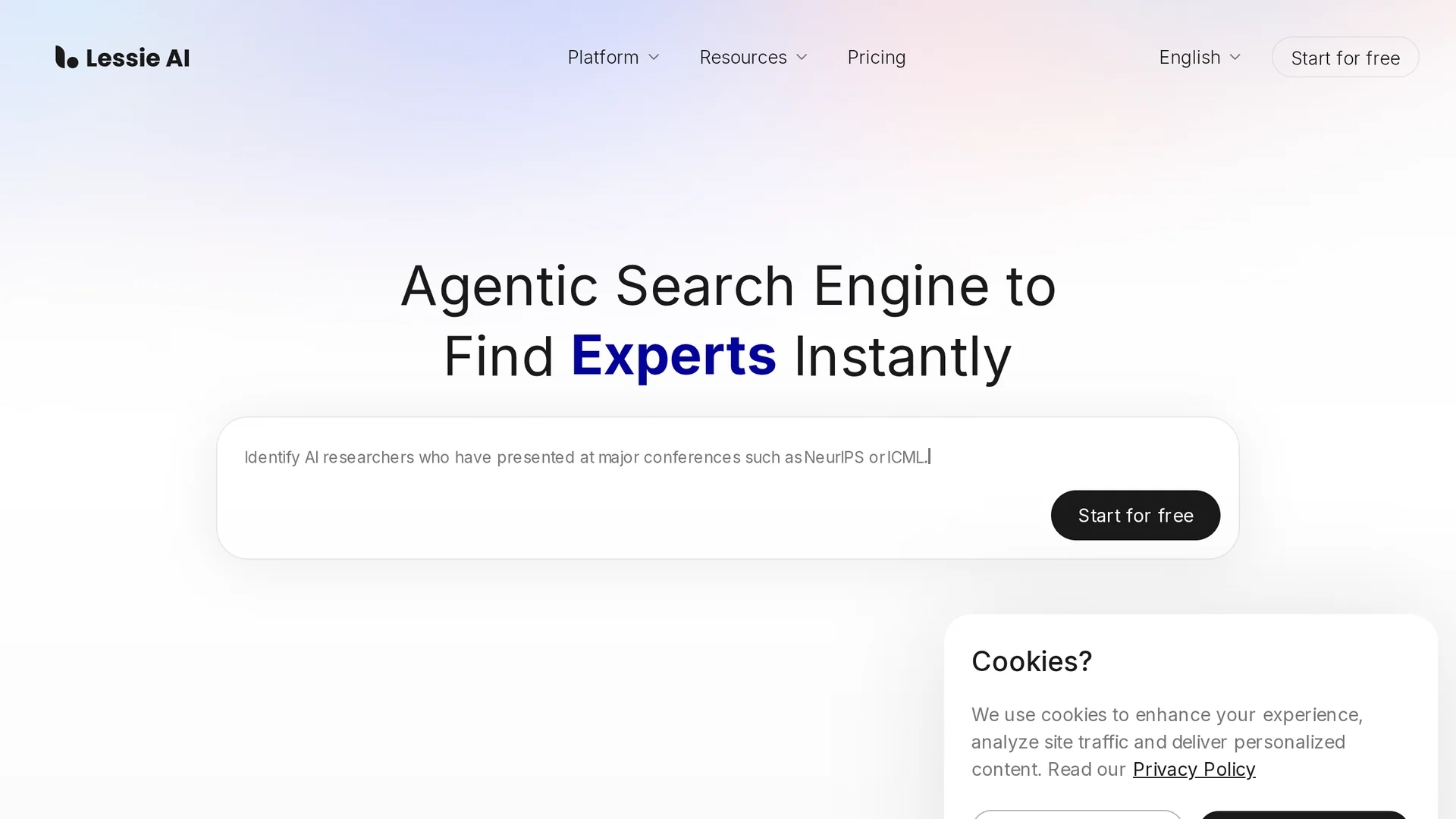 lessie-ai homepage