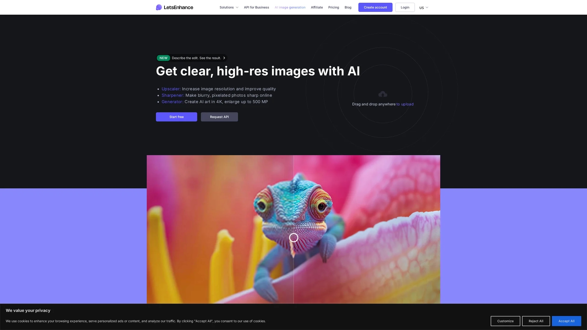 let-s-enhance homepage